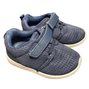 Hiitave Navy Blue Tennis Shoes With Velcro Closure Toddler Size 6